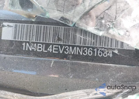 2021 Nissan Altima Sl Fwd из США, поврежденный, VIN 1N4BL4EV3MN361684